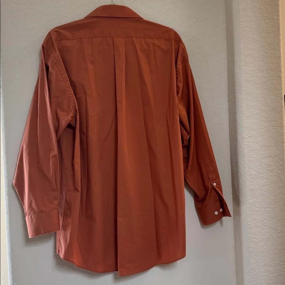 Haggar Copper Button-Up Shirt Size L (16-16.5/32/33) - Picture 3 of 4